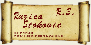 Ružica Stoković vizit kartica